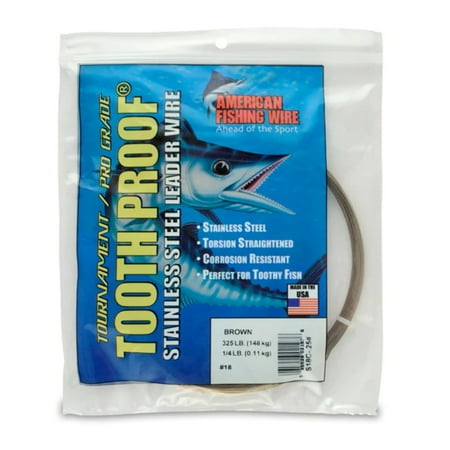 UPC: 0035926021976 | AFW Tooth Proof Camo Brown Stainless Steel Single Strand Leader Wire