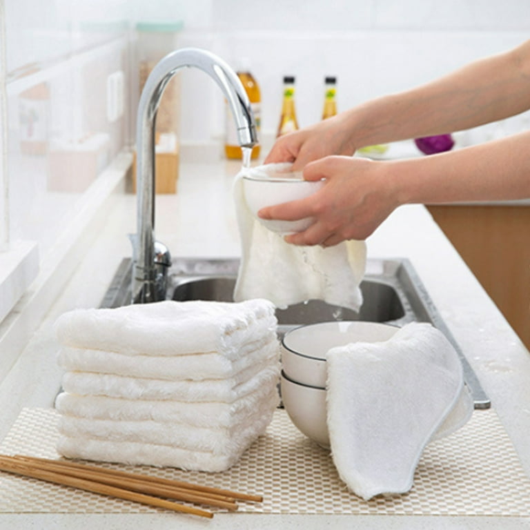 Microfiber Thickened Absorbent Dish Washing Cloth Kitchen Cleaning Tool  Accessories 