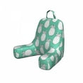 thumbnail image 1 of Pineapple Reading Pillow Cover, Tropical Fruit Ananas Sketch Repetitive Paper Cut Pop Art Pattern, Unstuffed Printed Bed Rest Case from Soft Fabric, Small, Sea Green Charcoal Grey, by Ambesonne, 1 of 4
