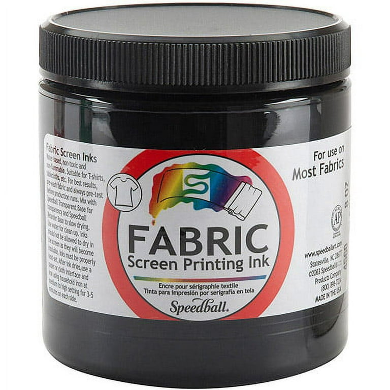 Speedball Fabric Screen Printing Ink, 8-Ounce, White for T-Shirt and  Silkscreen Printmaking