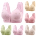 thumbnail image 5 of NIEWTR Women Full Figure Front Closure Wirefree Back Support Posture Bra | Plus Everyday Bras,for Large Bust(Light Purple,42), 5 of 8