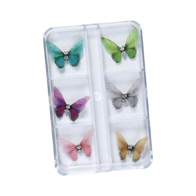 STARTIST Butterfly Nail Art Stickers Nail Decorations DIY Crafting Colorful Detachable 3D B