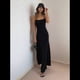 thumbnail image 5 of Vestido Básico de Estar por Casa para Mujer, Elegante, Sin Mangas, con Espalda Descubierta, Acanalado, Ajustado y Maxivestido. Negro M, 5 of 10