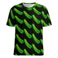 thumbnail image 5 of Pickle Pattern Print T Shirts Basic T-Shirt Short Sleeve Ladies Tee Shirt Summer Graphic Clothing, 5 of 6