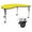 Yellow, variant on Flash Furniture Mobile 48''W x 96''L Kidney Shaped Activity Table with 1.25'' Thick High Pressure Red Laminate Top and Standard Height Adjustable Legs
