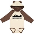 thumbnail image 3 of Inktastic Providence Rhode Island City Skyline Boys or Girls Long Sleeve Baby Bodysuit, 3 of 5