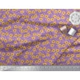thumbnail image 2 of Soimoi Modal Satin Fabric Text & Tiger Face Cartoon Printed Fabric 1 Yard 42 Inch Wide, 2 of 3