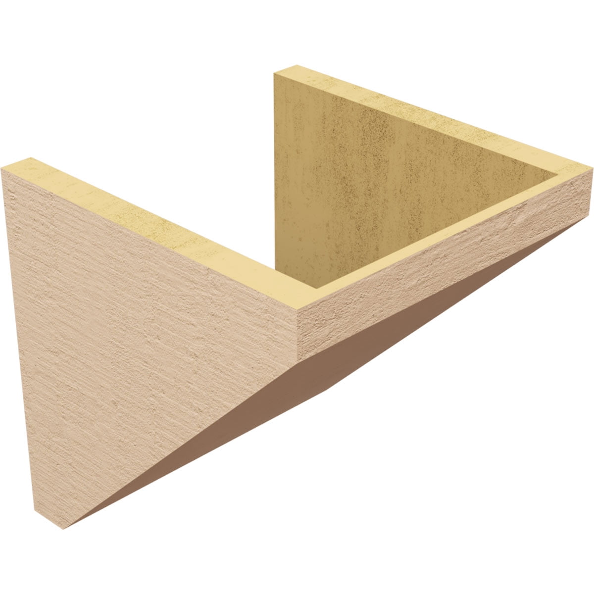 11"W x 11"D x 11"H Wide Concord Rough Cedar Woodgrain TimberThane Corbel, Primed Tan