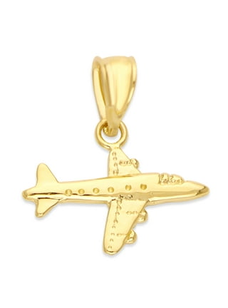 Gold Airplane Necklace Only Charm 