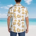 thumbnail image 7 of Giraffe Men'S 3d Print Casual Button Down Shirts, Novelty Hawaiian Short Sleeves S, 7 of 7