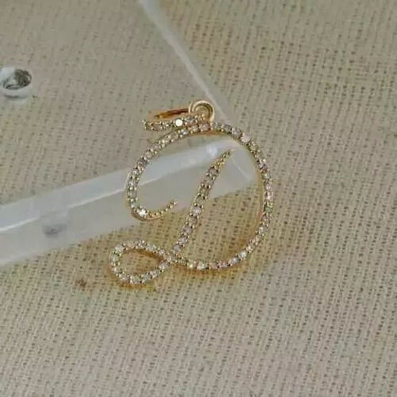 2Ct Round Cut Lab Created Diamond Initial "D" Custom Pendant Necklace 14K Yellow Gold Plated