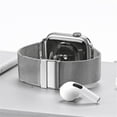 thumbnail image 2 of Metal Stainless Steel Band for Apple Watch Bands 40mm 44mm 41mm 45mm,Loop Adjustable Strap Magnetic Wristband for iWatch Series 4 3 5 SE 6 7 8 for Women Men, 2 of 9