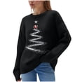 thumbnail image 2 of LVHAOGJOB Womens Long Sleeve Sweaters Tops Christmas Pullover Soft Graphic Blouse for Ladies Crew Neck, 2 of 6
