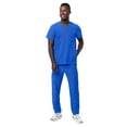 thumbnail image 5 of Adar Addition Go-Everyday Scrub Set For Men - Stylish Scrub Top & Cargo Scrub Pants - A9800 - Royal Blue - S, 5 of 7