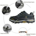 thumbnail image 3 of Crampons Ice Cleats Traction Snow Grips for Women Men Boots and Shoes,Anti Slip 19 Stainless Steel Spikes,Durable Rubber Safe Protect for Hiking,Climbing,Walking,Jogging and Fishing, 3 of 5
