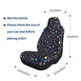 thumbnail image 3 of Uemuo Colored Balloons Pattern Car Seat Covers for Front Seats Waterproof Seat Covers for Cars, Universal Auto Front Seats Protector Fits for Car-2 PCS, 3 of 6