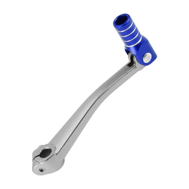 Palanca de cambio de motocicleta plegable Unique Bargains para Bosuer 125, aleación de aluminio, palanca de cambio, tono titanio, cabeza azul con anillo tono plateado