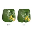 thumbnail image 3 of Pofeuu Friut Avocado Print Women's Athletic Shorts Running Workout Shorts Tummy Control Quick Dry Gym Shorts with Pockets Double layer sports shorts-XX-Large, 3 of 7