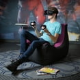 thumbnail image 2 of Jaxx Pixel Gamer Chair - Game Room / Home Theater Bean Bag Chair, Purple, 2 of 7