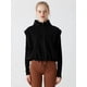 thumbnail image 4 of Chaleco Corto con Cremallera para Mujer, Abrigo Corto Cálido de Invierno Sin Mangas con Cuello Alto. Negro S, 4 of 8