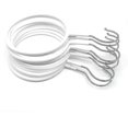 thumbnail image 2 of Scarf Hooks - 8pcs Non-slip Steel Tie Loop Holder Organizer For Neckties, Shawls Scarves, Cashmere (white), 2 of 5