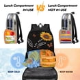 thumbnail image 4 of FOR U DESIGNS Sunflower Horse Backpack Lunch Box for Girls Women Elementary Middle School Daypack with Lunch Bag Cool College Laptop Bookbag Outdoor Travel Backpacks, 4 of 7