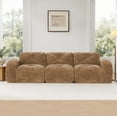 thumbnail image 3 of LiviNest Modular Cloud Sofa: 110" Boneless Velvet Sectional - 72-Hour Setup & 0-Minute Assembly - Flexible Layouts for Living Room & Home Theater - Camel Color 3-Seat Couch, 3 of 5