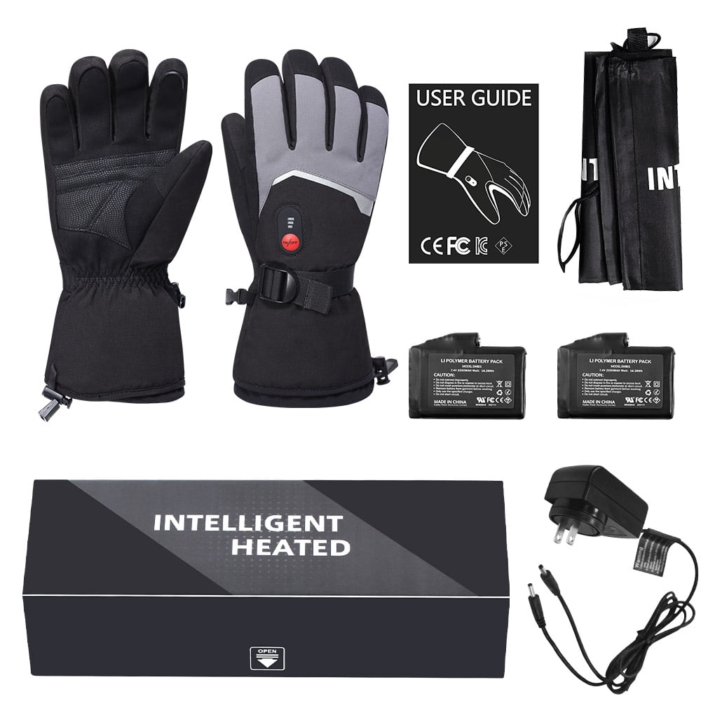Snow Deer Gloves for Men Women, Rechargeable Electric Heated Gloves ,Heated Skiing Gloves and Snowboarding Gloves