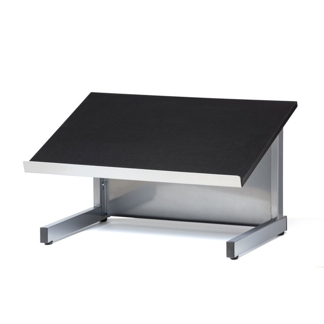 Audio Visual Direct Freestanding Tabletop Lectern, Silver & Black (14" H x 18" D x 23.2" L)