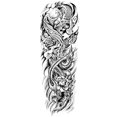thumbnail image 1 of Etiquetas Engomadas Del Tatuaje 4Pcs Tatuajes Removibles Terror Animal Desechables Para Cuerpo Brazo Completo (A) Likrtyny Libre de BPA, 1 of 4