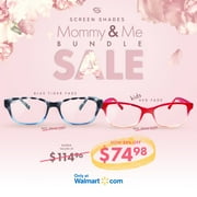 Screen Shades Mother's Day Bundle - Blue Light Blocking Computer Glasses - SS201 Grey/Blue & SS602 Red Fade - UV Protection - Relieve Eye Strain and Prevent Headaches From Device Use and Gaming