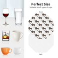 thumbnail image 6 of Naloa Dachshund Dog Leather Coasters for Drinks, Durable Drink Coasters 4 Set for Tabletop Protection, Luxurious Home Décor and Housewarming Gift ( {designName})Octagon, 6 of 6
