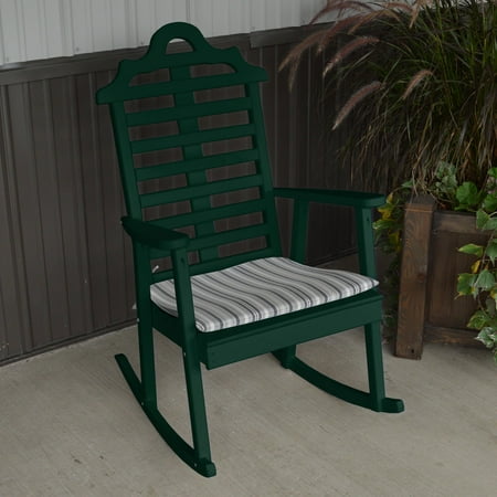 A & L Furniture Yellow Pine Marlboro Porch Rocker