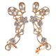 thumbnail image 1 of 1 par de elegantes pendientes de mariposa con forma de mariposa para mujer, aretes de metal a la moda, accesorio de joyería para orejas sin perforar, con diamantes de imitación, 1 of 8