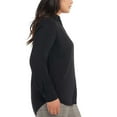 thumbnail image 2 of Dalia Women's Long Sleeve Collared Woven Shirt Blouse (Black, Large), 2 of 3