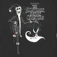 thumbnail image 2 of Women's The Nightmare Before Christmas Jack Skellington Sandy Claws Logo Graphic Tee Black 2X Large, 2 of 4