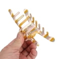 thumbnail image 4 of Claw Clips Medium , Fashion  Hair Claw Clips Simple Operation Elegant Sweet  For Makeup For Face Wash For Morning Beauty Yellow Stripes, 4 of 8