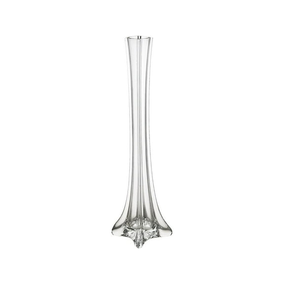 WGV Clear Eiffel Tower Vase - 1" Wide x 12" Height, Good quality, Heavy Weighted Base - 1 Pc