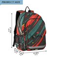 thumbnail image 2 of FORMRS School Backpack 17" Student Travel Bag with Laptop Compartment, Green Stars Abstract, 2 of 7