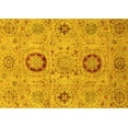thumbnail image 1 of Ahgly Company Machine Washable Indoor Rectangle Abstract Yellow Modern Area Rugs, 2' x 5', 1 of 4