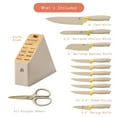 thumbnail image 6 of Beautiful 12 Piece Porcini & Gold Knife Block Set with Soft-Grip Ergonomic Handles by Drew Barrymore, 6 of 12