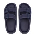 thumbnail image 6 of BERANMEY Double Buckle Adjustable Slides Sandals for Women and Men Casual Pillow Slippers for Women EVA Flat Slides Sandals, 6 of 6