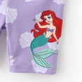 thumbnail image 5 of Disney Princess Girls 2 Pcs Ariel Graphic Sleeveless Tee with Leggings Bike Shorts Summer Outfits Sets Toddler Kids 4-5T, 5 of 11