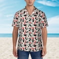 thumbnail image 4 of Balery Christmas Cat Print Men's Hawaiian Shirts Short Sleeve Beach Shirt Relaxed Fit Vacation Button Down Shirts-, 4 of 9