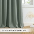 thumbnail image 6 of StangH Sage Green 100% Blackout Curtains Back Tab Heat & Light Dimming Energy Saving Panels for Bedroom/Living Room/Nursery/Classroom, W52 x L96, 2 Panels, 6 of 7