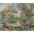 thumbnail image 2 of Pierre-Auguste Renoir 17x15 Black Ornate Wood Framed Double Matted Museum Art Print Titled - Woman in a Landscape, 2 of 5
