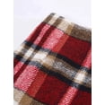 thumbnail image 4 of Katigan Womens Wool Plaid Mini Skirt Fall Winter High Waisted Bodycon Pencil Skirt Red XL, 4 of 7