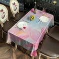 thumbnail image 2 of Pastel Floral Watercolor Pattern Rectangle Tablecloth 60"x102",Waterproof Polyester Rectangle Table Cloth, Wipeable Spillproof Polyester Tablecloth for Dining, Camping, Indoor and Outdoor, 2 of 6
