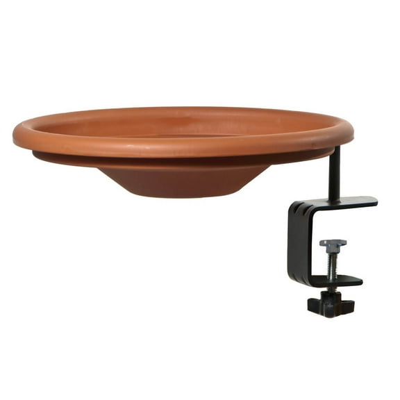 Wood Link Deck Mount Bird Bath