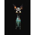 thumbnail image 2 of Women's Casual Round Neck T-Shirt with Fun Dog Print, Stretchy Polyester and Spandex Blend, Comfortable Summer Top, 2 of 6